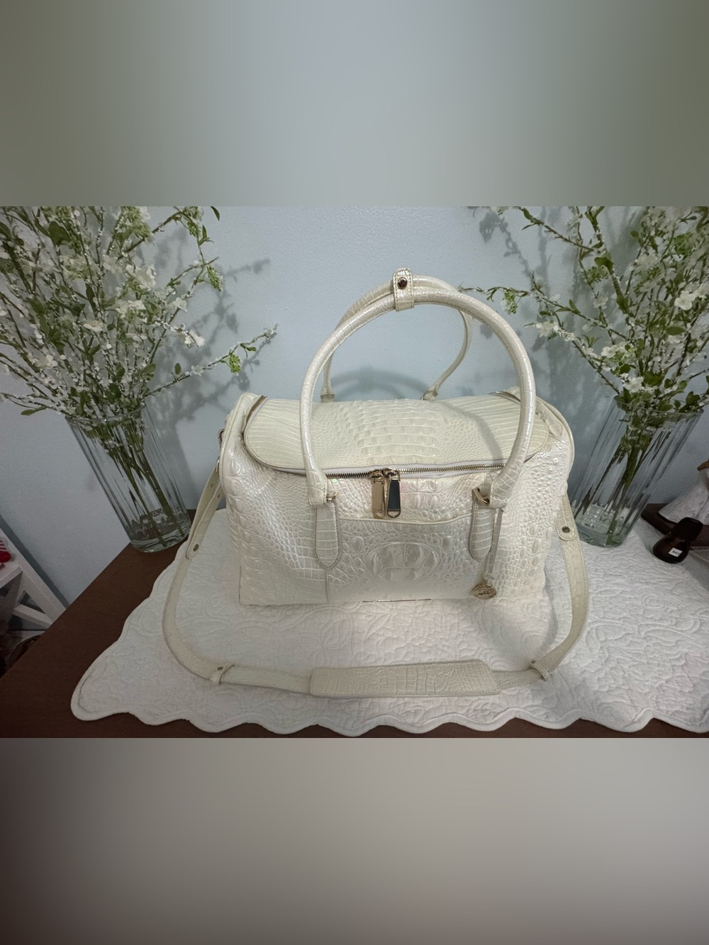 Brahmin Talulla Travel bag Milk Color (Tia tote now listed separately)